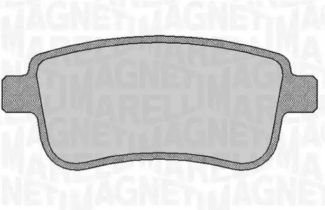 Комплект тормозных колодок, дисковый тормоз MAGNETI MARELLI 363916060382