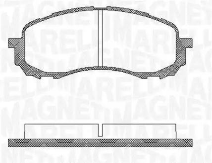 Комплект тормозных колодок, дисковый тормоз MAGNETI MARELLI 363916060400