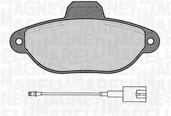 Комплект тормозных колодок, дисковый тормоз MAGNETI MARELLI 363916060454 (фото 1)