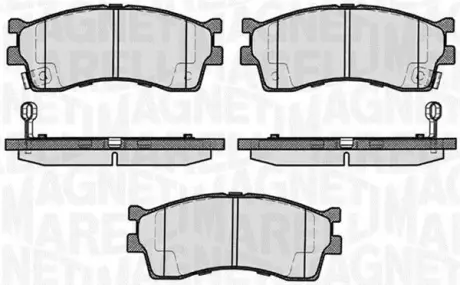 Комплект тормозных колодок, дисковый тормоз MAGNETI MARELLI 363916060458