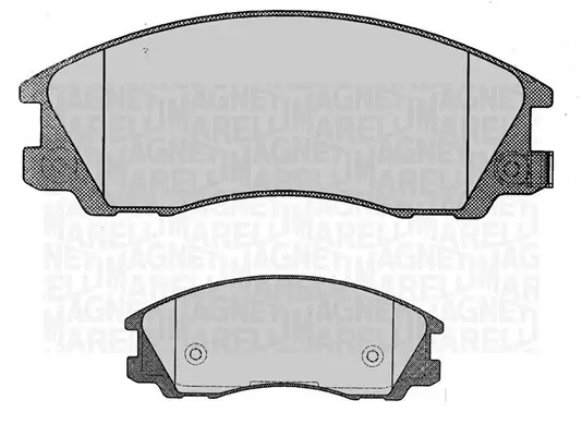 Комплект тормозных колодок, дисковый тормоз MAGNETI MARELLI 363916060472 (фото 1)
