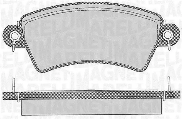 Комплект тормозных колодок, дисковый тормоз MAGNETI MARELLI 363916060537 (фото 1)
