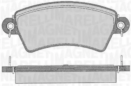 Комплект тормозных колодок, дисковый тормоз MAGNETI MARELLI 363916060537