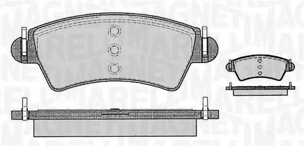 Комплект тормозных колодок, дисковый тормоз MAGNETI MARELLI 363916060538 (фото 1)