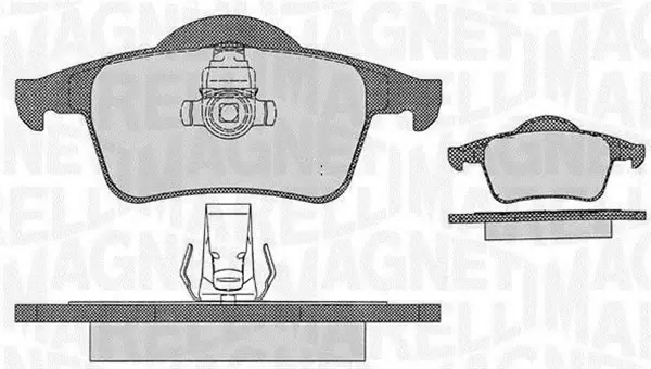 Комплект тормозных колодок, дисковый тормоз MAGNETI MARELLI 363916060543 (фото 1)
