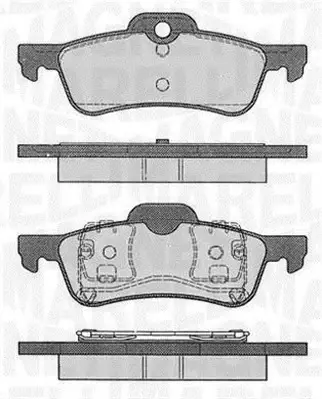 Комплект тормозных колодок, дисковый тормоз MAGNETI MARELLI 363916060574 (фото 1)