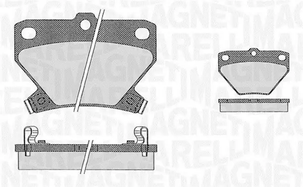 Комплект тормозных колодок, дисковый тормоз MAGNETI MARELLI 363916060593 (фото 1)