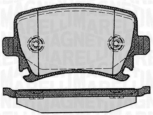 Комплект тормозных колодок, дисковый тормоз MAGNETI MARELLI 363916060601 (фото 1)