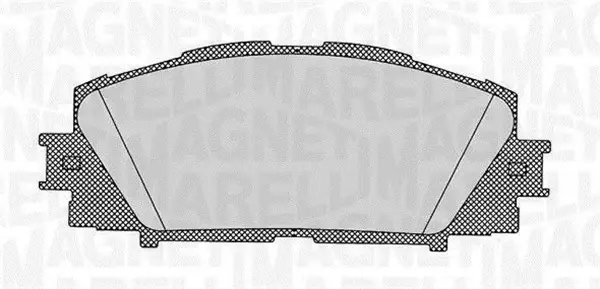Комплект тормозных колодок, дисковый тормоз MAGNETI MARELLI 363916060628 (фото 1)
