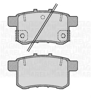 Комплект тормозных колодок, дисковый тормоз MAGNETI MARELLI 363916060704