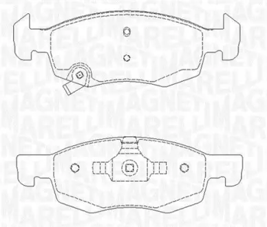 Комплект тормозных колодок, дисковый тормоз MAGNETI MARELLI 363916060813