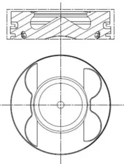 Поршень з кільцями MAHLE 001 PI 00107 000