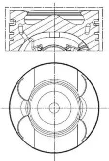 Поршень с кольцами MAHLE 001PI00133001