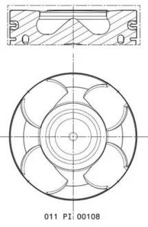 Поршень Opel Astra J/Insignia/Zafira 2.0 CDTI 08- (83.00mm/STD) MAHLE 011PI00108000