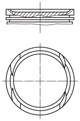 поршень з кільцями OPEL/CHEVROLET 73,00 mm 1,4 16V B14NET/A14NET (вир-во mahle) MAHLE 011PI00112002 - фото 1