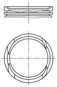 поршень з кільцями OPEL/CHEVROLET 73,00 mm 1,4 16V B14NET/A14NET (вир-во mahle) MAHLE 011PI00112002