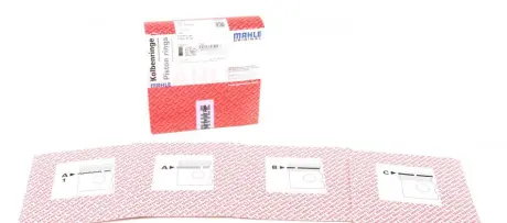 Кільця поршневі Opel Astra G 1.4 16V/Corsa C 1.4 98-09 (77.60mm/STD) (1.2-1.5-2) MAHLE 012 10 N0
