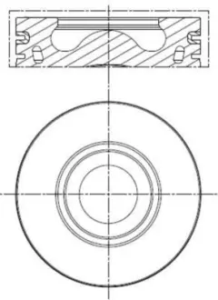 Поршень Ford Transit 07-18 2.2 TDCi (86.50mm/STD) MAHLE 013 PI 00136 002