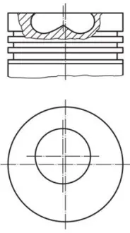 Engine piston. Поршень двигателя MAHLE 0150600