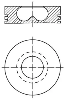 Engine piston. Поршень двигателя MAHLE 0157000