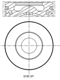 Engine piston. Поршень двигателя MAHLE 0160700