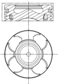 Engine piston. Поршень двигателя MAHLE 021PI00115000