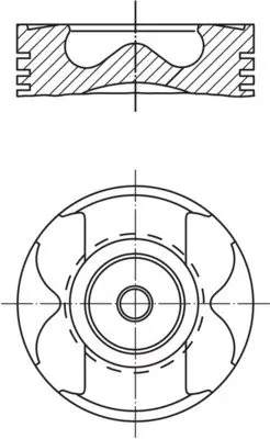 Поршень с кольцами RENAULT/NISSAN/OPEL/MB 80,50 R9M 1,6TDI 11- (пр-во) MAHLE 021PI00125002 (фото 1)