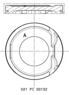 Поршень з кільцями RENAULT 79,50 1,6 16V K4M (вир-во Mahle) MAHLE 021PI00132000