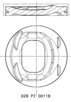 Поршень Audi A1/A3/VW Golf V/VI/Skoda Octavia II/Superb II 1.4 TSI/TFSI 07-15 (76.51mm/STD) MAHLE 028 PI 00118 000