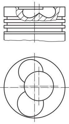 Engine piston. Поршень двигателя MAHLE 0309100 (фото 1)