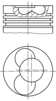 Engine piston. Поршень двигателя MAHLE 0309100