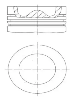 Поршень VOLVO FH12 D12A 131.0 MAHLE 038 43 00
