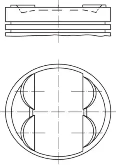 Engine piston. Поршень двигателя MAHLE 6078000