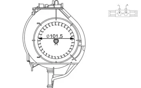 Вентилятор кабiни кондиц. MAHLE AB 266 000S