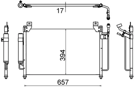Радiатор кондицiонера MAHLE AC642000S