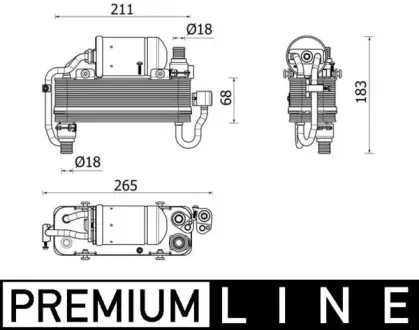 Конденсатор кондиціонера (з осушувачем) BMW 5 (G30, F90), 5 (G31), 6 GRAN TURISMO (G32), 7 (G11, G12), 8 (G14, F91), 8 (G15, F92), 8 GRAN COUPE (G16, F93) 1.6-3.0H 07.15- MAHLE AC960000P