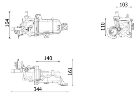 Радіатор рециркуляції відпрацьованих газів MAHLE CE49000P