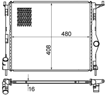 Радіатор охолодження MAHLE CR 1765 000S