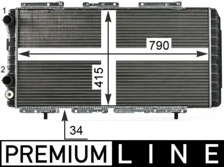 Радіатор охолодження двигуна Ducato/Jumper 94-06 (Premium Line! OE) MAHLE CR33000P