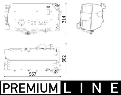 Бачок розширювальний MAHLE CRT97000P