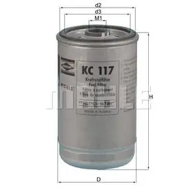 Фільтр паливний MAHLE KC117