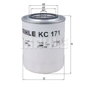 Фільтр паливний MAHLE KC171