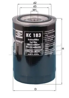 Фільтр паливний MAHLE KC183