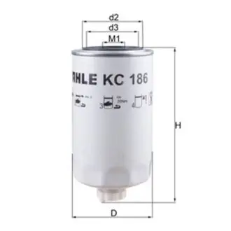 Фільтр паливний MAHLE KC186