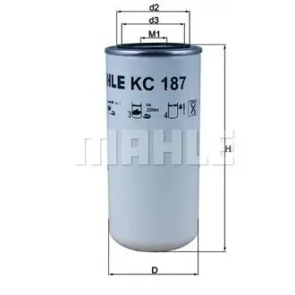 Фильтр топливный MAHLE KC187