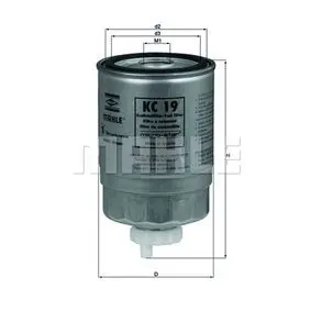 Фільтр паливний MAHLE KC19
