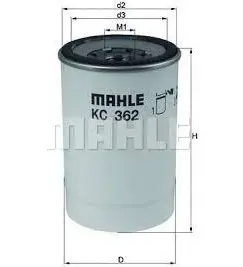 Фільтр паливний MAHLE KC362D