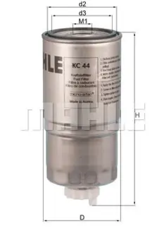 Фільтр паливний MAHLE KC44