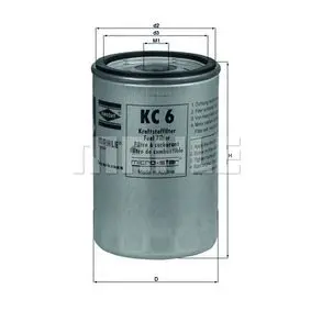 Фільтр паливний MAHLE KC6