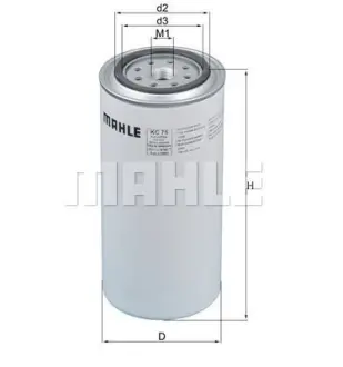 Фильтр топливный MAHLE KC75